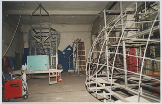 Costruzione del carro allegorico del Gruppo della Cuccagna