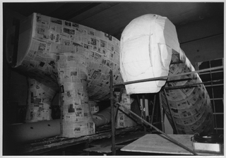 Costruzione del carro allegorico del Gruppo della Cuccagna