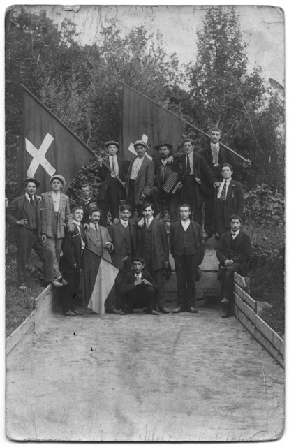 Cartolina di emigranti ticinesi in Francia